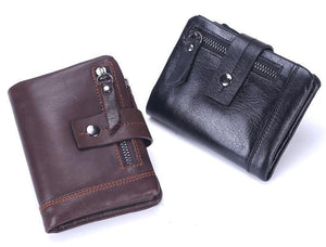 Planet Gates Genuine Leather Men Wallets Casual Zipper Coin Purse With Card Holder Brand Cowhide Long Wallet Clutch For Male