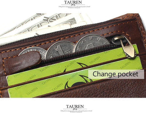 Planet Gates Genuine Leather Men Wallets Coin Pocket Zipper Men's Leather Wallet With Coin Purse Portfolio Cartera