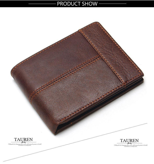 Planet Gates Genuine Leather Men Wallets Coin Pocket Zipper Men's Leather Wallet With Coin Purse Portfolio Cartera