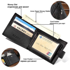 Planet Gates Genuine Leather Men Wallets Cow Leather Wallet Men Coin Pocket Money Bag Fashion Mens Purses With Card Holder
