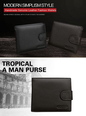Planet Gates Genuine Leather Men Wallets Cow Leather Wallet Men Coin Pocket Money Bag Fashion Mens Purses With Card Holder