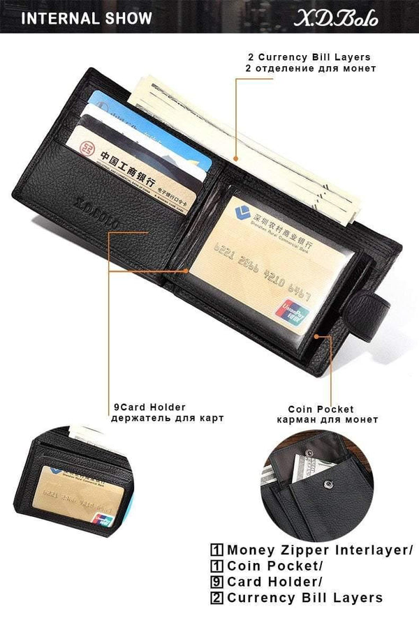 Planet Gates Genuine Leather Men Wallets Cow Leather Wallet Men Coin Pocket Money Bag Fashion Mens Purses With Card Holder