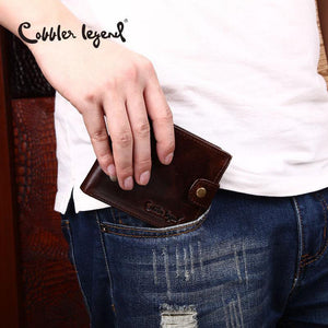 Planet Gates Genuine Leather Men Wallets Short 100% Top Quality Fashion High Quality Coin Purse  Original Brand