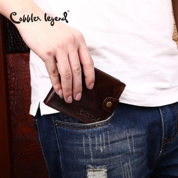 Planet Gates Genuine Leather Men Wallets Short 100% Top Quality Fashion High Quality Coin Purse  Original Brand