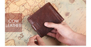 Planet Gates Genuine Leather Men Wallets Short 100% Top Quality Fashion High Quality Coin Purse  Original Brand
