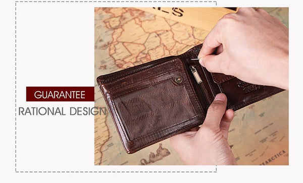Planet Gates Genuine Leather Men Wallets Short 100% Top Quality Fashion High Quality Coin Purse  Original Brand