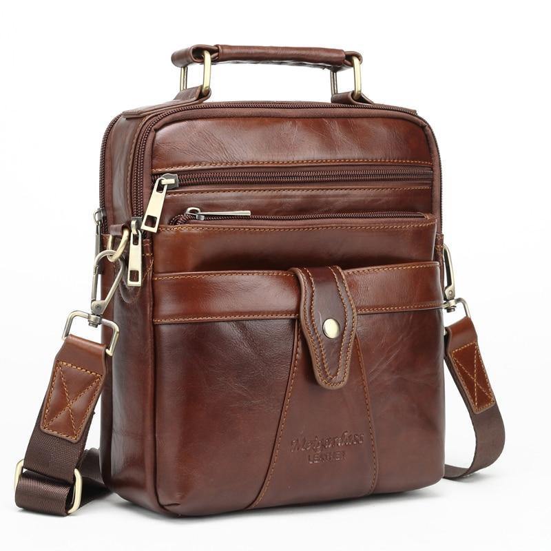 Planet Gates Genuine Leather Messenger bags for men Shoulder Bag Business Briefcase Crossbody Bag Male Totes Purse iPad Handbags