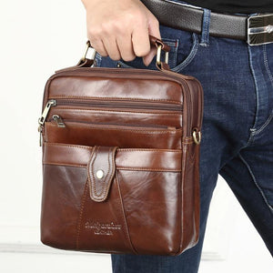 Planet Gates Genuine Leather Messenger bags for men Shoulder Bag Business Briefcase Crossbody Bag Male Totes Purse iPad Handbags