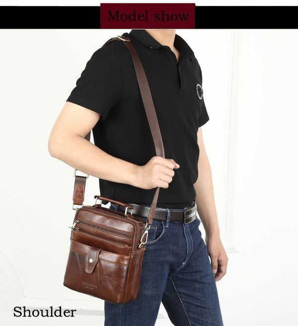 Planet Gates Genuine Leather Messenger bags for men Shoulder Bag Business Briefcase Crossbody Bag Male Totes Purse iPad Handbags