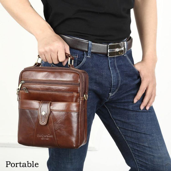 Planet Gates Genuine Leather Messenger bags for men Shoulder Bag Business Briefcase Crossbody Bag Male Totes Purse iPad Handbags