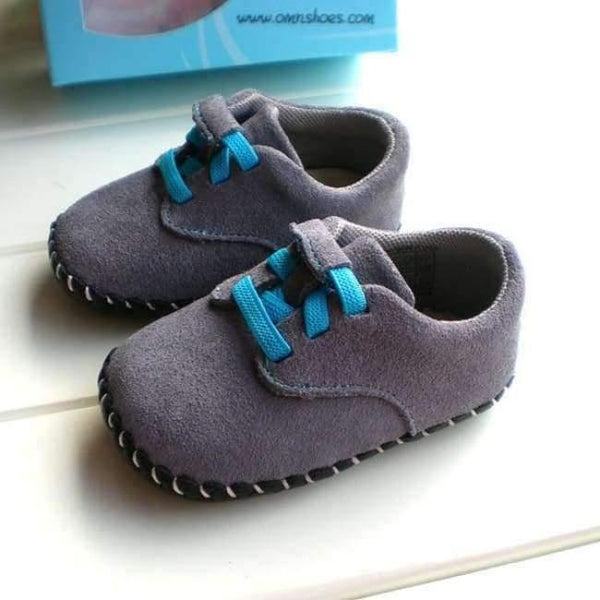 Planet Gates Genuine Leather Shoes Indoor Baby Shoes Boys Girls Soft Anti-skid Toddler Shoes Fashion Light Blue First Walkers