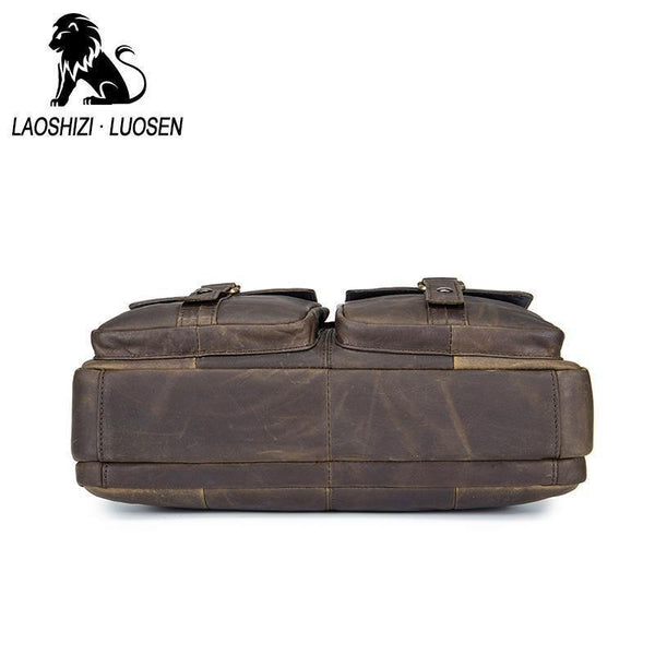 Planet Gates Genuine Leather Vintage Men Bag Handbag Business Casual  Men's Travel Laptop Bag Shoulder Bags Tote Briefcase