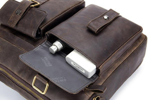 Planet Gates Genuine Leather Vintage Men Bag Handbag Business Casual  Men's Travel Laptop Bag Shoulder Bags Tote Briefcase