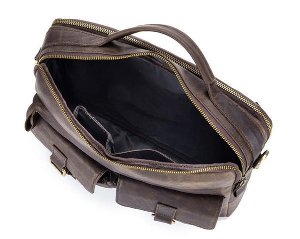 Planet Gates Genuine Leather Vintage Men Bag Handbag Business Casual  Men's Travel Laptop Bag Shoulder Bags Tote Briefcase