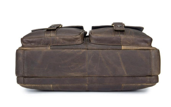 Planet Gates Genuine Leather Vintage Men Bag Handbag Business Casual  Men's Travel Laptop Bag Shoulder Bags Tote Briefcase