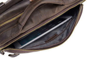 Planet Gates Genuine Leather Vintage Men Bag Handbag Business Casual  Men's Travel Laptop Bag Shoulder Bags Tote Briefcase