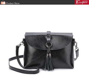 Planet Gates Genuine Leather Women Crossbody Bag Fashion Tassel Messenger Bag Simple Design Small Female Shoulder Bag Women Purse