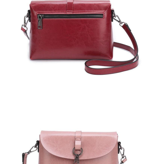 Planet Gates Genuine Leather Women Crossbody Bag Fashion Tassel Messenger Bag Simple Design Small Female Shoulder Bag Women Purse