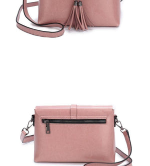 Planet Gates Genuine Leather Women Crossbody Bag Fashion Tassel Messenger Bag Simple Design Small Female Shoulder Bag Women Purse