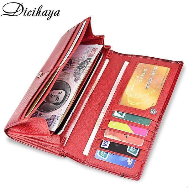 Planet Gates Genuine Leather Women Wallet Multifunction Womens Clutch Wallets Brand Purses Femme Billetera Card Holder Phone Bag