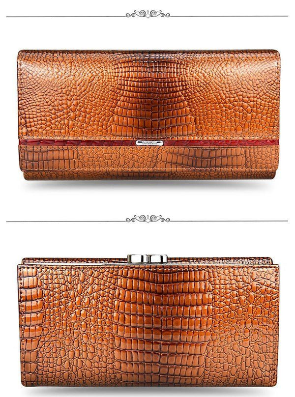 Planet Gates Genuine Leather Women Wallet Multifunction Womens Clutch Wallets Brand Purses Femme Billetera Card Holder Phone Bag