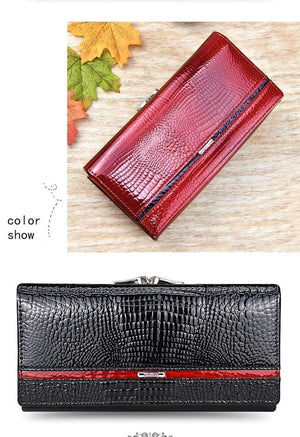 Planet Gates Genuine Leather Women Wallet Multifunction Womens Clutch Wallets Brand Purses Femme Billetera Card Holder Phone Bag