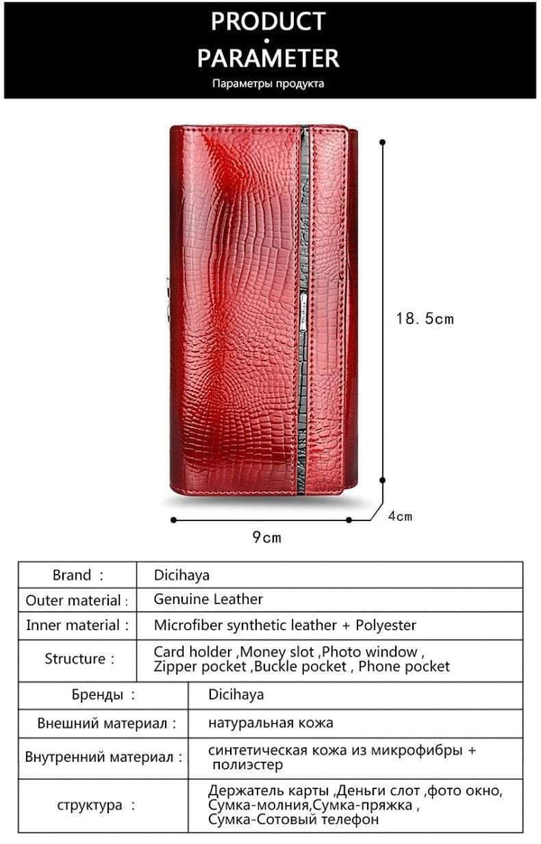 Planet Gates Genuine Leather Women Wallet Multifunction Womens Clutch Wallets Brand Purses Femme Billetera Card Holder Phone Bag