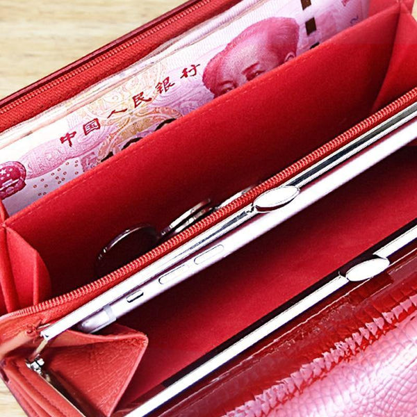 Planet Gates Genuine Leather Women Wallet Multifunction Womens Clutch Wallets Brand Purses Femme Billetera Card Holder Phone Bag