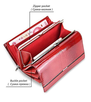 Planet Gates Genuine Leather Women Wallet Multifunction Womens Clutch Wallets Brand Purses Femme Billetera Card Holder Phone Bag