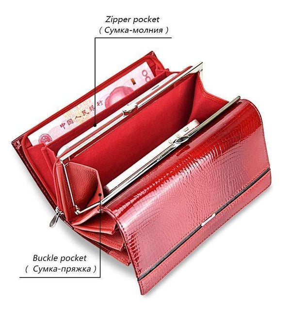 Planet Gates Genuine Leather Women Wallet Multifunction Womens Clutch Wallets Brand Purses Femme Billetera Card Holder Phone Bag