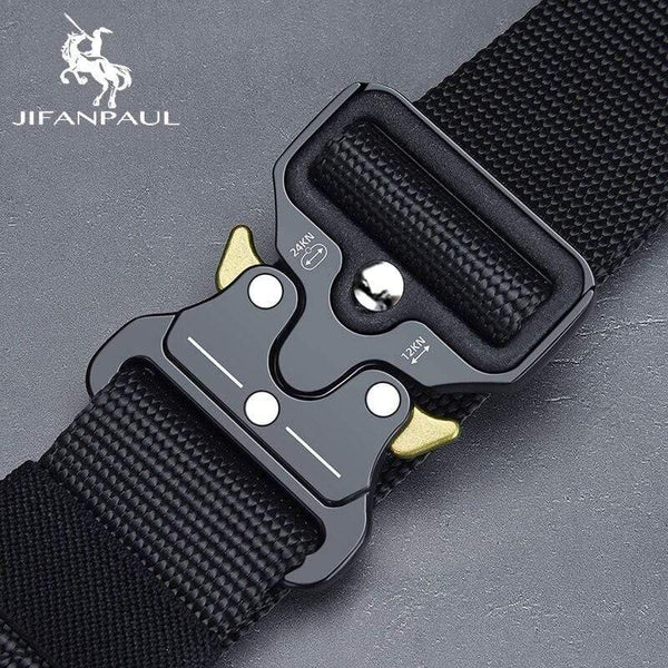 Genuine Men's Military Tactical Belt High Quality Nylon Alloy Fashion Metal Buckle Elastic Men's Training Battle Belt