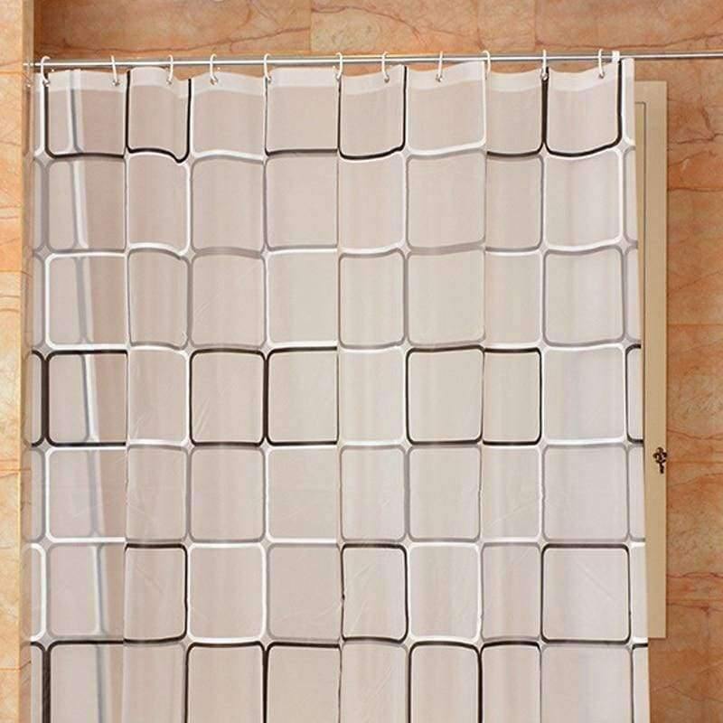 Planet Gates C1 / W80xH180cm Geometric Pattern Bathroom Curtain PEVA Eco-friendly Waterproof Moldproof Plastic Shower Curtains Bath Room Products More Size