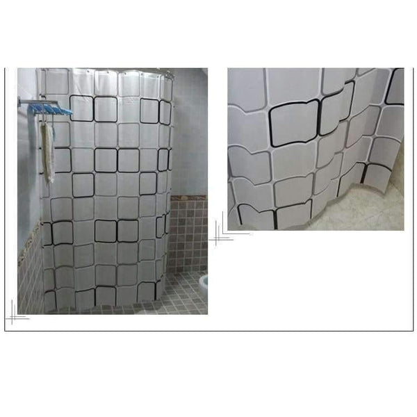 Planet Gates Geometric Pattern Bathroom Curtain PEVA Eco-friendly Waterproof Moldproof Plastic Shower Curtains Bath Room Products More Size