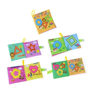 Planet Gates Geometry 4 Style 0-36 Months Baby Toys Soft Cloth Books Rustle Sound Infant Educational Stroller Rattle Toy Newborn Crib Bed Baby Toys