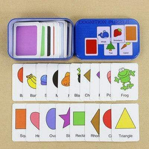 Planet Gates Geometry / Russian Federation Baby Toys Montessori wooden Cognitive Pair Puzzle Card Toy For Kids Learning Education Vehicle/Fruit/Animal/Life Set Puzzle Gift