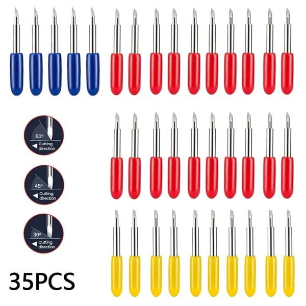 Planet Gates GERMANY / 35PCS 30/45/60 Degrees Replacement Blades For Roland Cricut Plotter Blade Knife Cutter Blades For Power Tools Cutting Plotter