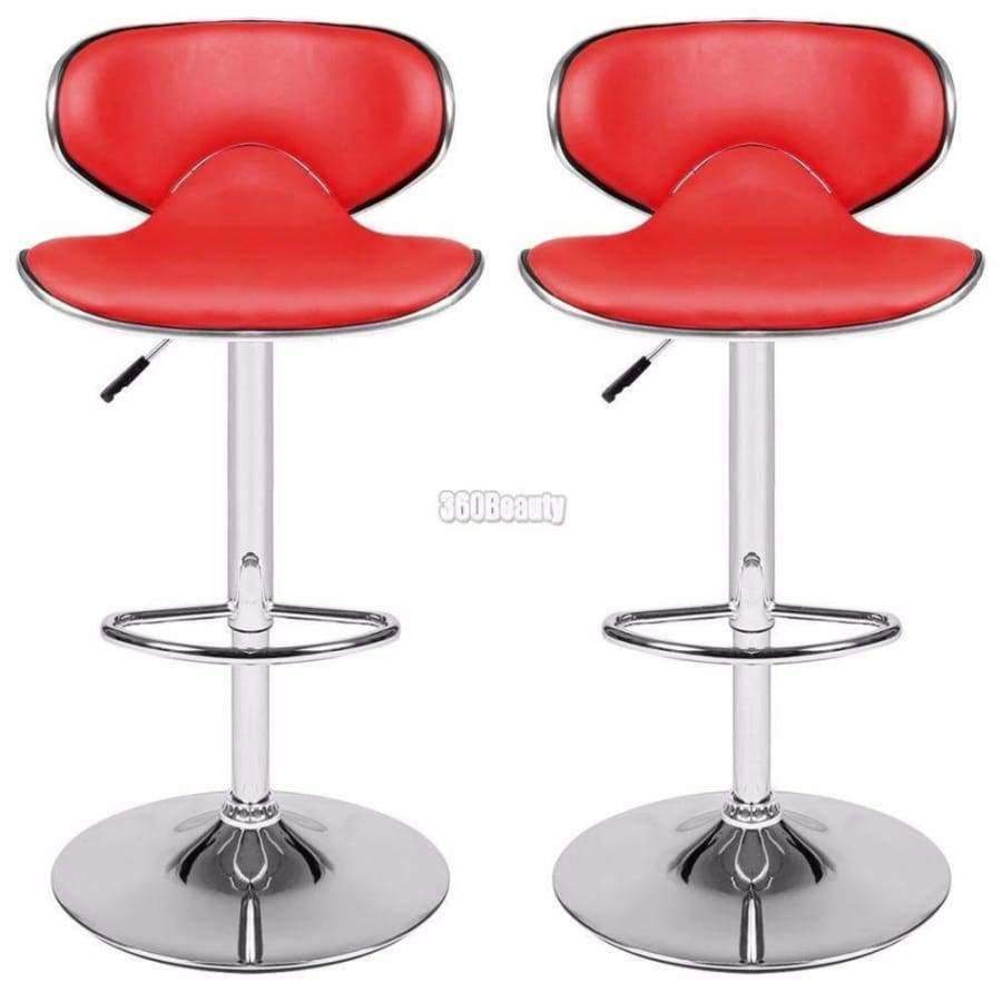 Planet Gates Germany / Black Homdox 1 Pair 360 Degree Swivel Bar Chair Faux Leather Kitchen Breakfast Bar Stool Chrome Base Adjustable Lift Chair N25A*