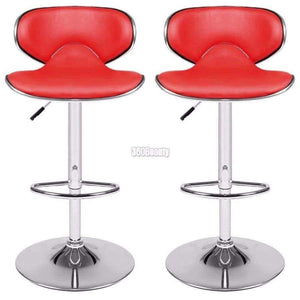 Planet Gates Germany / Black Homdox 1 Pair 360 Degree Swivel Bar Chair Faux Leather Kitchen Breakfast Bar Stool Chrome Base Adjustable Lift Chair N25A*