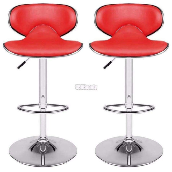 Planet Gates Germany / Black Homdox 1 Pair 360 Degree Swivel Bar Chair Faux Leather Kitchen Breakfast Bar Stool Chrome Base Adjustable Lift Chair N25A*