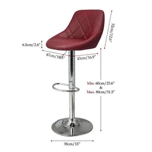 Homdox 2pcs Synthetic Leather Swivel Bar Stools Chairs Height Adjustable Pneumatic Heavy-duty Counter Pub Chair Barstools N20*