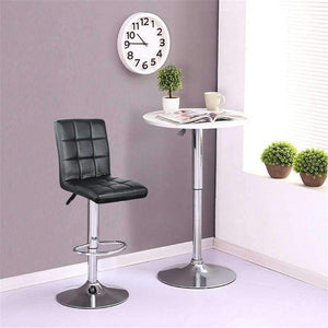 Planet Gates Germany JEOBEST 2PCS/Set Black Bar Stools Height Adjustable Swivel PU Leather Dining Chair Pipe Modern Style Barstool DE FR Stock HWC