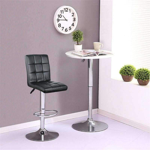 Planet Gates Germany JEOBEST 2PCS/Set Black Bar Stools Height Adjustable Swivel PU Leather Dining Chair Pipe Modern Style Barstool DE FR Stock HWC