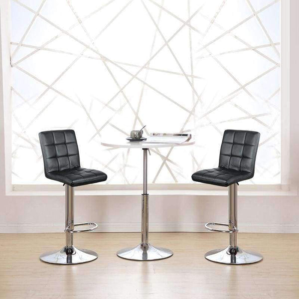 Planet Gates Germany JEOBEST 2PCS/Set Black Bar Stools Height Adjustable Swivel PU Leather Dining Chair Pipe Modern Style Barstool DE FR Stock HWC