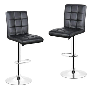 Planet Gates Germany JEOBEST 2PCS/Set Black Bar Stools Height Adjustable Swivel PU Leather Dining Chair Pipe Modern Style Barstool DE FR Stock HWC
