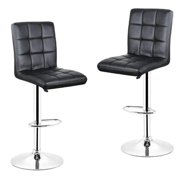 Planet Gates Germany JEOBEST 2PCS/Set Black Bar Stools Height Adjustable Swivel PU Leather Dining Chair Pipe Modern Style Barstool DE FR Stock HWC