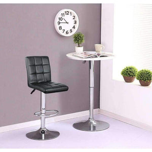 Planet Gates Germany JEOBEST 2PCS/Set Black Bar Stools Height Adjustable Swivel PU Leather Dining Chair Pipe Modern Style Barstool DE FR Stock HWC