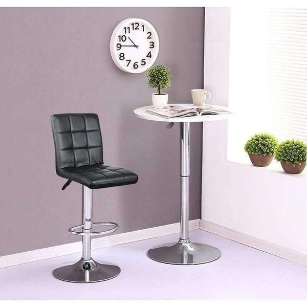 Planet Gates Germany JEOBEST 2PCS/Set Black Bar Stools Height Adjustable Swivel PU Leather Dining Chair Pipe Modern Style Barstool DE FR Stock HWC