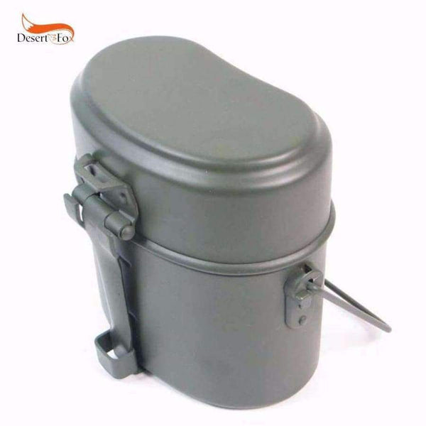 Planet Gates Germany Military Green 3pcs in 1 Camping Cookware Cook Set Hiking Survival Bento Lunch Boxes Pot/Bowl
