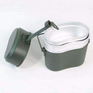Planet Gates Germany Military Green 3pcs in 1 Camping Cookware Cook Set Hiking Survival Bento Lunch Boxes Pot/Bowl