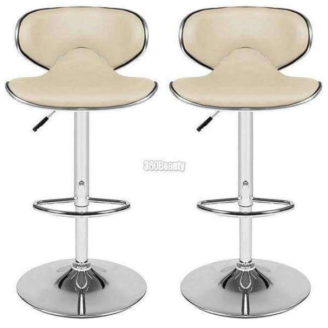 Planet Gates Germany / Black Homdox 1 Pair 360 Degree Swivel Bar Chair Faux Leather Kitchen Breakfast Bar Stool Chrome Base Adjustable Lift Chair N25A*